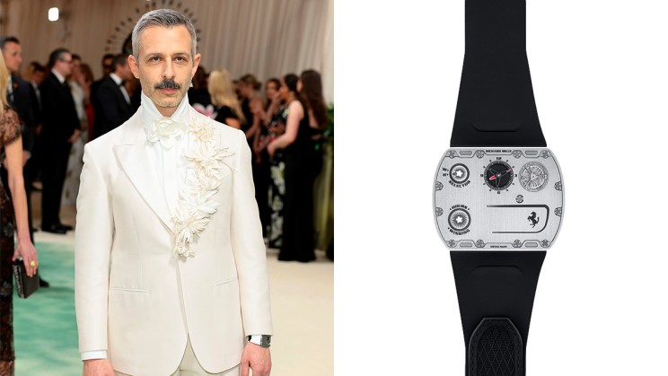 Jeremy Strong © Dimitrios Kambouris / Getty Images | RM UP-01 Ferrari © Richard Mille