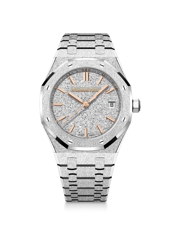 Royal Oak Frosted Gold Automatique 34 mm en or gris © Audemars Piguet