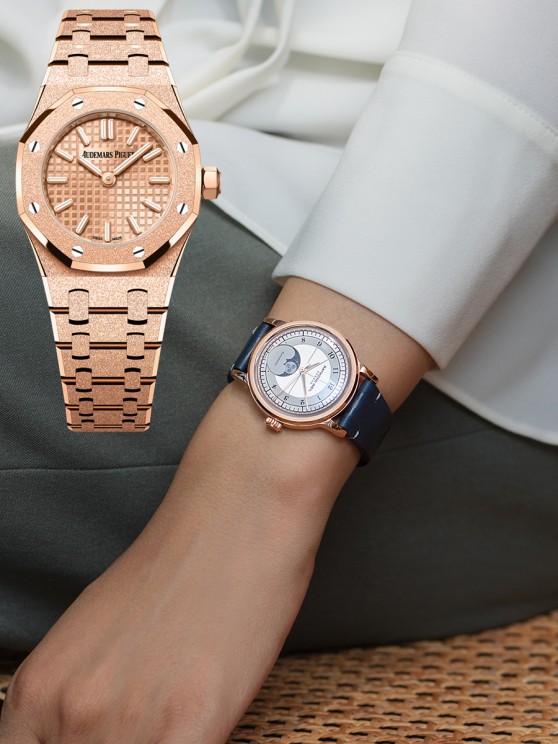 Royal Oak Mini, Millesime Phase de Lune Rosé © Audemars Piguet, Raymond Weil