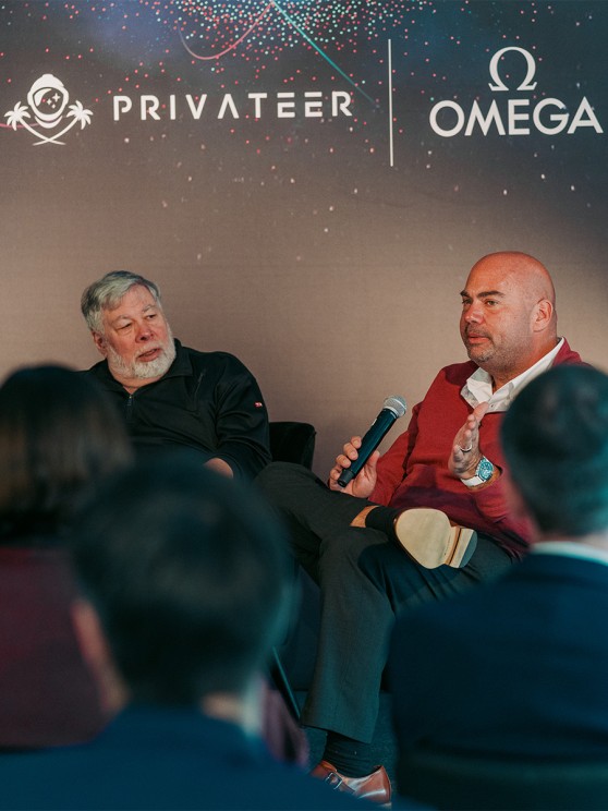 Privateer Founders, Steve Wozniak and Alex Fielding © Omega