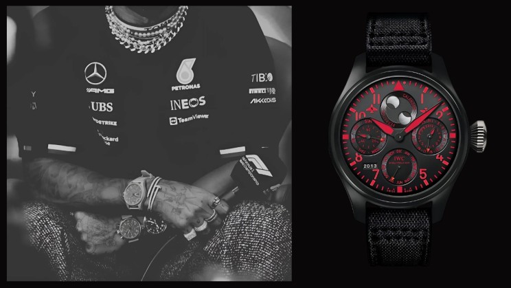Lewis Hamilton, Portugieser Eternal Calendar © British GQ, IWC Schaffhausen