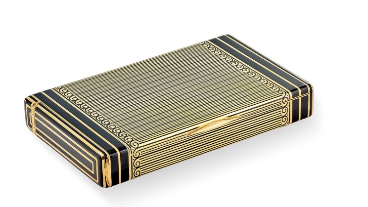 Cigarette case, 1933, yellow gold, enamel © Van Cleef & Arpels collection