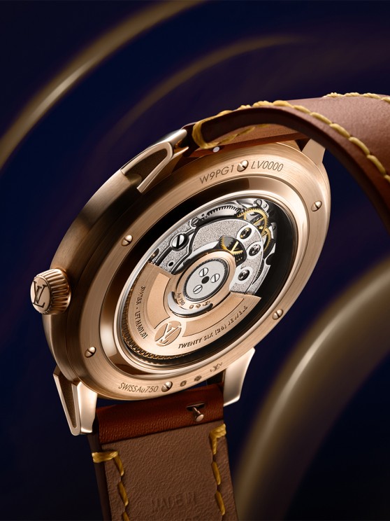 Caseback of the Tambour Convergence – Pink gold © Louis Vuitton