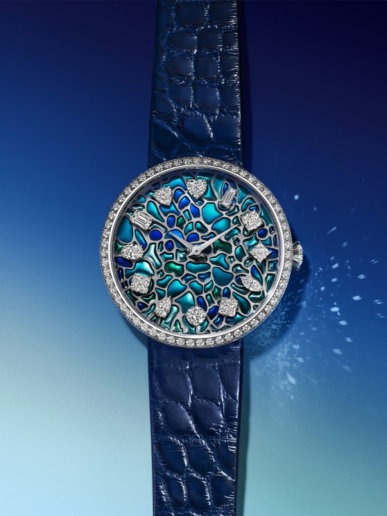 Montre Wisteria en hommage aux célèbres lampes éponymes proposées par les studios Tiffany à la fin du XIXe siècle © Tiffany & Co.