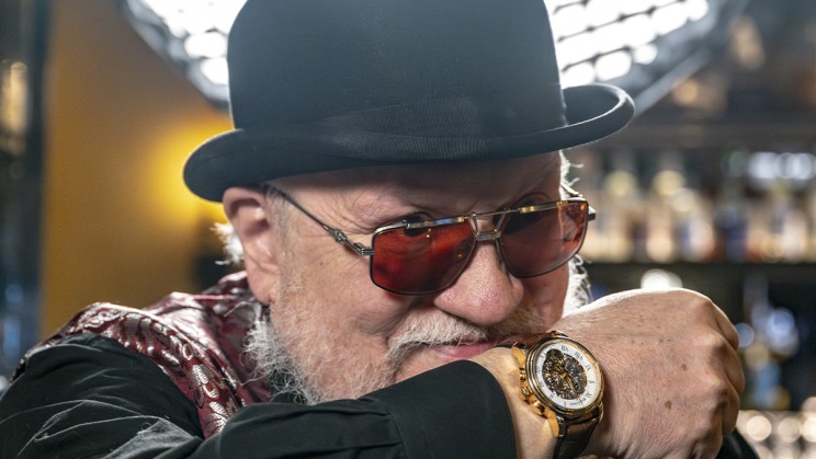 In The Lost Lands_George R. R. Martin wearing the Blancpain Carrousel Répétition Minutes Chronographe Flyback, the watch that appears in the movie © Blancpain