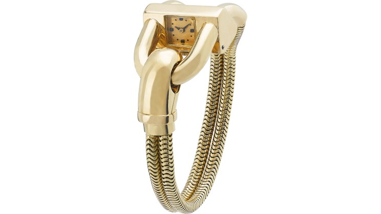 Cadenas watch. Yellow gold, mechanical movement. Heritage collection. 1937. © Van Cleef & Arpels