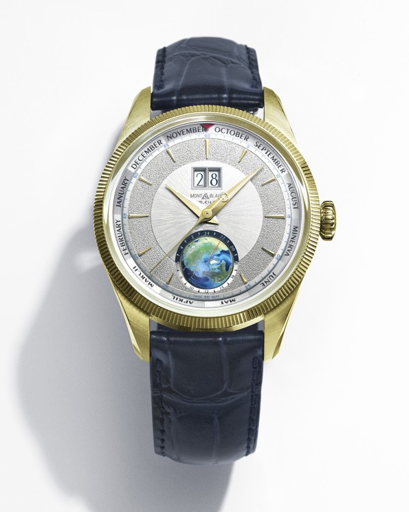 Montblanc 1858 Geosphere Annual Calendar Limited Edition, 42 mm de diamètre, mouvement à remontage manuel, 72 heures de réserve de marche. © Montblanc