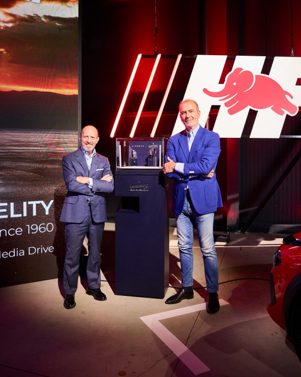Lancia's CEO and Eberhard & Co's CEO at the official event ©Eberhard