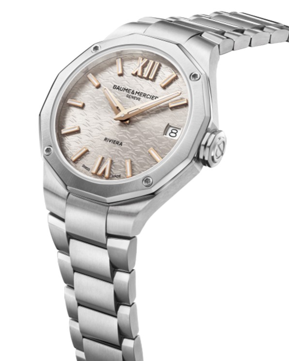La RIVIERA M0A10810 en argent chaud ©Baume & Mercier