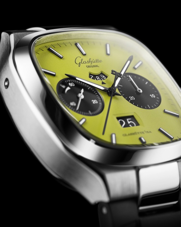 La Chronographe Date Panorama en vert © Glashütte Original