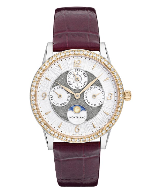 La Bohème Perpetual Calendar version bi-color avec bracelet bordeaux © Montblanc