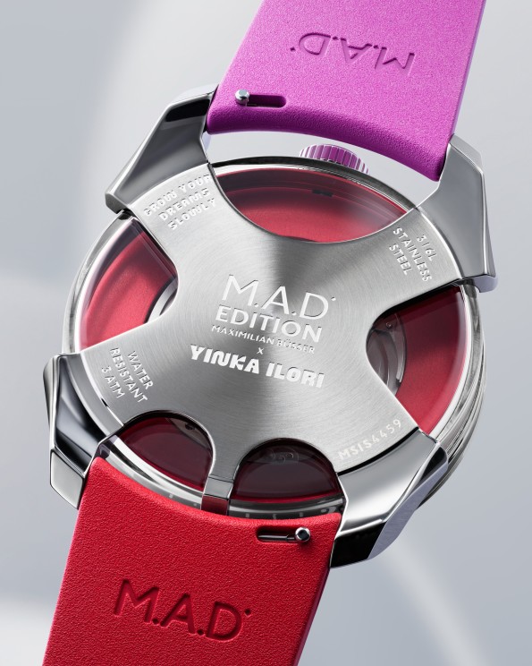Caseback of the M.A.D. Editions X Yinka Ilori Nature version © MB&F
