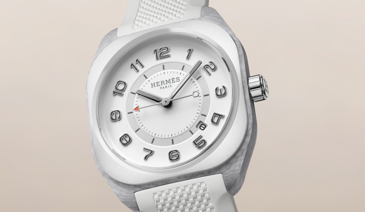 Hermès H08 with white case and strap © Hermès