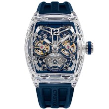 Double Tourbillon Sapphire Navy & TIT COMP © Cvstos