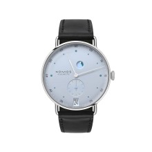 NOMOS Metro Date power reserve ice blue
