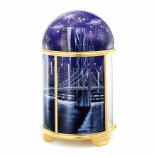 Dome Table Clock - Brooklyn Bridge by Night