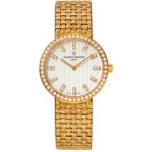 Classique gold bracelet small model diamond-paved
