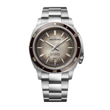 NAUTILO Vintage Acier inoxydable - Cadran chocolat dégradé satiné soleil