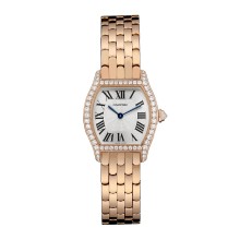Small model in pink gold with diamonds