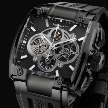 RE-1 Chronograph Black steel DLC