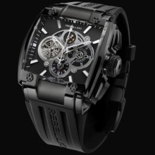 RE-1 Chronograph Black steel DLC