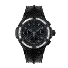 Carbon Bezel Baguette Diamonds